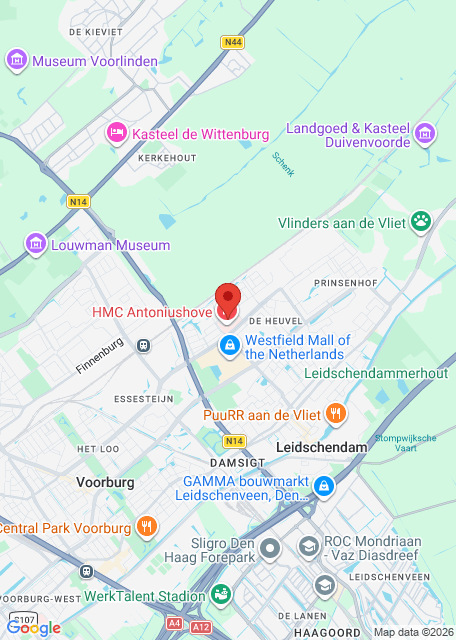 Google maps afbeelding voor Locatie in HMC Antoniushove